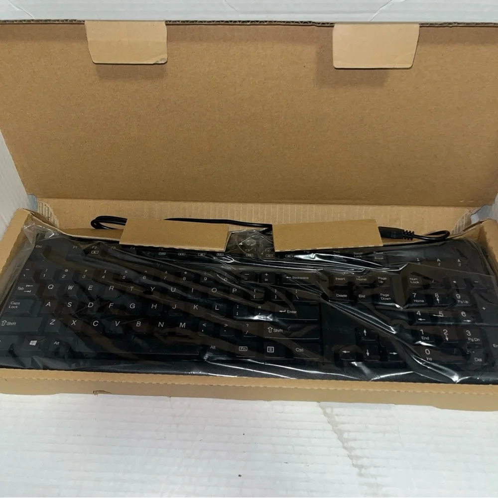 New HP 672647-003 KU-1156 Wired Standard USB Desktop Keyboard - Black